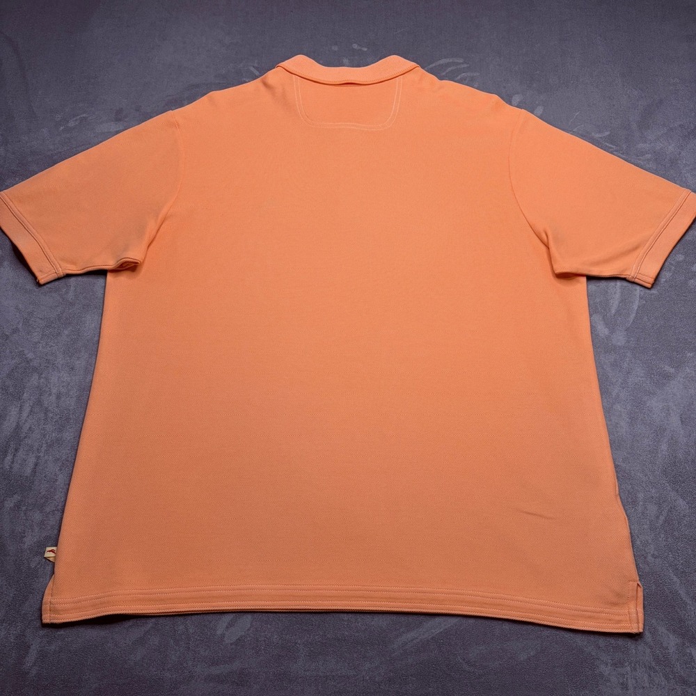 Tommy Bahama Polo Shirt Mens XXL Orange Short Sleeve Supima Cotton Golf - Picture 3 of 10